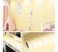 Livelynine Carta da Parati Adesiva Muro Camera da Letto Giallo Pastello 40CMx10M Pellicola Adesiva per Mobili Gialla Opaca Armadio Cassetti Tavolo Carta Parati Adesiva Muro Bambini Giallo Pastello