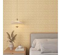 Livelynine Carta da Parati Adesiva Muro Camera da Letto Salotto in Rattan Marrone Chiaro Carta Adesiva per Mobili Cucina Armadio Cassetti Lavabile Pellicola Adesive per Mobili Finitura Liscia 40CMx2M