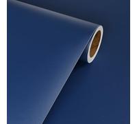 Livelynine Carta da Parati Blu Scuro 40CMx5M Carta Parati Adesiva Muro Camera da Letto Tinta Unita Pellicola per Mobili Adesiva Tavolo Cassetti Blu Cobalto Rivestimento Adesivo per Mobili Cucina Opaca