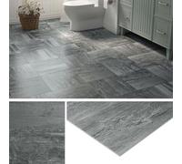 Livelynine Pavimento Adesivo Effetto Legno Grigio Cemento Piastrelle Adesive Pavimento Cucina 30x30CM 32-Piastrelle Impermeabile PVC Adesivo Pavimento Bagno Parquet Adesivo Pavimento Grigio Scuro