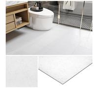 Livelynine Pavimento PVC Adesivo Bagno Impermeabile PVC Adesivo Pavimento Bianco Cucina Piastrelle Adesive Pavimento 30x30CM Mattonelle Adesive Pavimento Soggiorno Camera da Letto, 4 Piastrelle