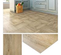 Livelynine Pavimento PVC Adesivo Effetto Legno Naturale Piastrelle Adesive Pavimento Bagno 30x30CM PVC Adesivo Pavimento Legno Chiaro Parquet Adesivo Pavimento Cucina Camera da Letto, 4 Piastrelle