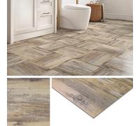 Livelynine Pavimento PVC Adesivo Effetto Legno Rustico Pavimento Adesivo per Interni Lavabile Piastrelle Adesive Pavimento Bagno 30x30CM Parquet Adesivo Pavimento Cucina Camera da Letto, 4 Piastrelle