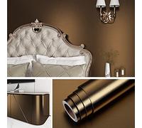 Livelynine Pellicola Adesiva per Mobili Vintage Oro 40CMx5M Impermeabile Carta Adesiva per Mobili Cucina Armadio Frigo Carta da Parati Adesiva Muro Color Oro Camera da Letto Paraschizzi Cucina Adesivo