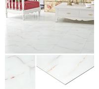 Livelynine Piastrelle Adesive Pavimento Bagno 30x30 32-Piastrelle Pavimento Adesivo Cucina Marmo Rosa Bianco PVC Adesivo Pavimenti Marmo per Cucina Veranda Rivestimento Pavimenti PVC Marmi Bianco