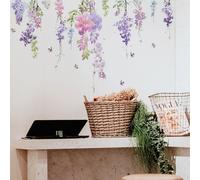 Liven Up Your Home con decalcomania da parete floreale colorata materiale ecolog