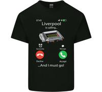 Liverpool È Chiamata Divertente Calcio T-Shirt Ragazzi Ragazze