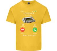 Liverpool È Chiamata Divertente Calcio T-Shirt Ragazzi Ragazze