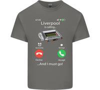 Liverpool È Chiamata Divertente Calcio T-Shirt Ragazzi Ragazze