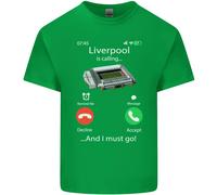 Liverpool È Chiamata Divertente Calcio T-Shirt Ragazzi Ragazze