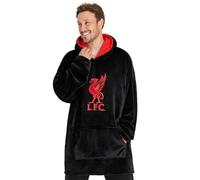 Liverpool F.C. - Coperta oversize con cappuccio, da uomo, idea regalo ufficiale, Nero , Taglia unica