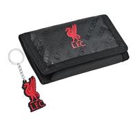 Liverpool F.C. Set di accessori per tifosi sportivi con scomparti per carte di credito e portamonete, attrezzatura per tifosi, regalo per ragazzi, Nero , Taglia unica, Moderno