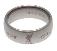 Liverpool FC Adulto Unisex Titanio Cresta Anello - 100% Titanio (TA4134)
