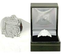 Liverpool FC Autorizzato Argento Sterling Crest Anello IN Confezione Regalo Lfc