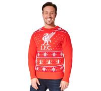 Liverpool FC Maglione Natalizio da Uomo, Christmas Jumper Natale, Maglioni Natalizi M-3XL, Gadget Calcio Ufficiale (Rosso, XL)