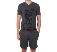 Liverpool FC - Pigiama con pantaloncini/loungewear da uomo - Ufficiale - Regalo club, Grigio, XL