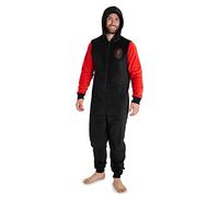 Liverpool FC Pigiama Intero Uomo, Pigiami in Caldo Pile con Cappuccio, M - 3XL (XL, Nero)