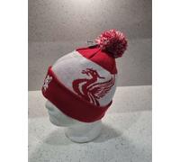 Liverpool FC Ufficiale Bianco E Rosso Marca 47 Gamma Bambini Pompon Hat - Nuovo
