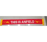 Liverpool FC Ufficiale Questo È Anfield Sciarpa - Rosso, Bianco E Giallo Lana