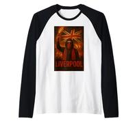 Liverpool - Maglietta Inghilterra Ultras Bad Boys con bandiera da uomo Maglia con Maniche Raglan