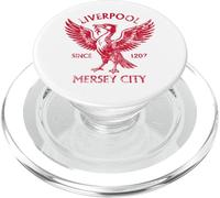 Liverpool Mersey City Since 1207 - Stampa di uccello invecchiato, colore: Rosso PopSockets PopGrip per MagSafe
