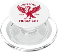 Liverpool Mersey City Since 1207 - Stampa grande con uccellino, colore: Rosso PopSockets PopGrip per MagSafe