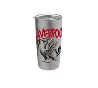 Liverpool Regno Unito con vernice spray per uccelli al fegato Bicchiere termico in acciaio inox doppia parete