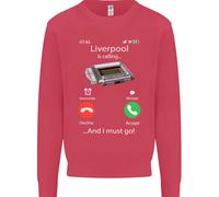Liverpool Sta Chiamando Divertente Maglione Per Bambini Di Calcio