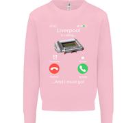 Liverpool Sta Chiamando Divertente Maglione Per Bambini Di Calcio