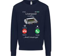 Liverpool Sta Chiamando Divertente Maglione Per Bambini Di Calcio