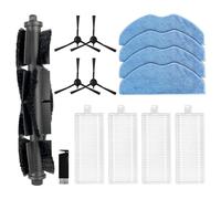 liveryde Ricambi Compatibili con 360 S8 / Botslab S8 Plus, Compatibile con EZVIZ RE4 / RE5 Plus Accessori, 1 Spazzola Principale, 4 Spazzole Laterali, 4 Filtri Hepa, 4 Panni Mop