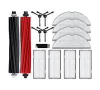 Liveryde Ricambi Compatibili con Roborock S8 / S8 Plus Robot Aspirapolvere Accessori, 1 Spazzola a doppio Rullo, 4 Spazzole Laterali, 4 Filtri Hepa, 4 Panni Mop Pacchetto di Ricambio