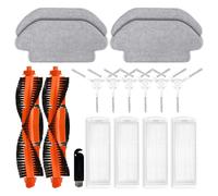 liveryde Ricambi compatibili per Xiaomi Robot Vacuum S12 / T12 B106GL, per Xiaomi Mi Robot Vacuum Mop 2S XMSTJQR2S, 2 spazzole principali, 6 spazzole laterali, 4 filtri Hepa, 4 salviette