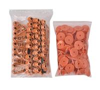 Livestock Ear Tags 1-100 | Sturdy Plastic Animal Tags for Goat/Sheep/Pig | Numbered Ear Tags for Farm Management & Identification (Orange)