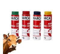 Livestock Marker Set, 4 Piece High Visibility Cattle Marking Tools, Reusable Farm Identification Paint Sticks, Durable Animal Markers, for Farming Outdoor Cattle Vaccination Herd Management Use