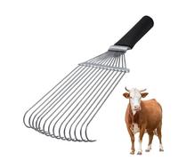 Livestock Shedding Rake, Animal Back Scratcher Shedding Brush, Steel Ergonomic Koshmere and Wool Brush for Pets Goat Sheep Cattle Animals