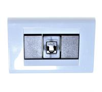 Living Classica Placca compatibile più Supporto e PRESA DATI RJ45 CAT.5E