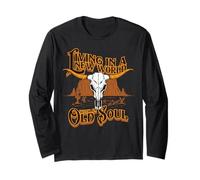 Living in A New World, Old Soul Tee, Bull Skull, Deserto Maglia a Manica
