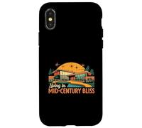 Living in Mid Century Bliss MCM House Design Custodia per iPhone X/XS
