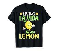 Living La Vida Limone Carino Walking Agrumi Maglietta