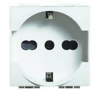 LIVING LIGHT BTICINO PRESA UNIVERSALE SCHUKO BIVALENTE 2P+T 16A BIANCA