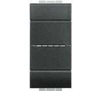 LIVING LIGHT - INVERTITORE ASSIALE 16A 1M ANTRACITE L4054 - BTICINO L4054