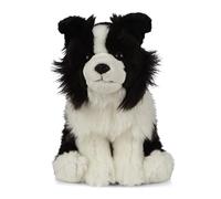 Living Nature Border Collie, Peluche di Cane Morbido e Realistico, Peluche Naturli Eco-Friendly, 20cm