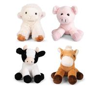 Living Nature Little Collezione Animali da Fattoria Peluche - Morbidi Giocattoli di Stoffa per Bambini, Giocattoli Morbidi e Coccolos