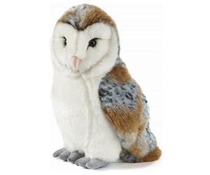 Living Nature, Peluche Realistico Gufi, Snowy Barn & Brown, Colore Unknown, Large, AN358