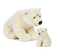 Living Nature, Peluche World Wildlife, Orso Polare Bianco, Colore White, Bundle, AN503