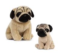 Living Nature Soft Toy Coppia - Pug peluche cane (20cm) & cucciolo (16cm)