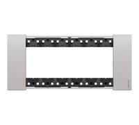 Placca 6 moduli Finitura Steel - Materiale Zama Living Now BTicino - KA4806KS