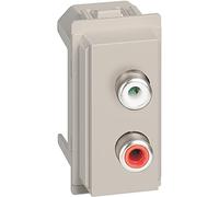 Modulo doppio RCA Bticino Living Now sabbia KM4269R