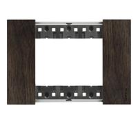 BTICINO LIVING NOW PLACCA 3 MODULI IN LEGNO COLORE NOCE KA4803LG